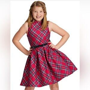 American Girl Red Plaid Kids Casual Dress